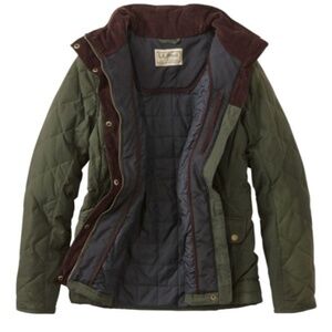 LL Bean Women's L.L.Bean Upcountry Waxed-Cotton Down Jacket sz XS